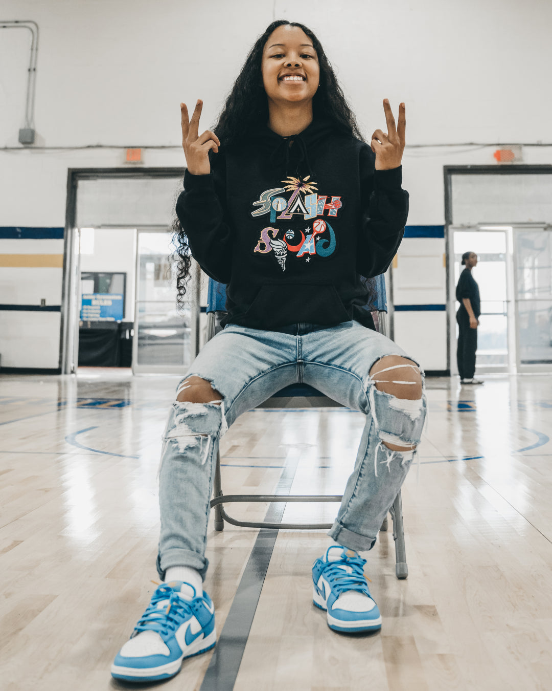 Splash Squad "The W" Black Embroidered Hoodie