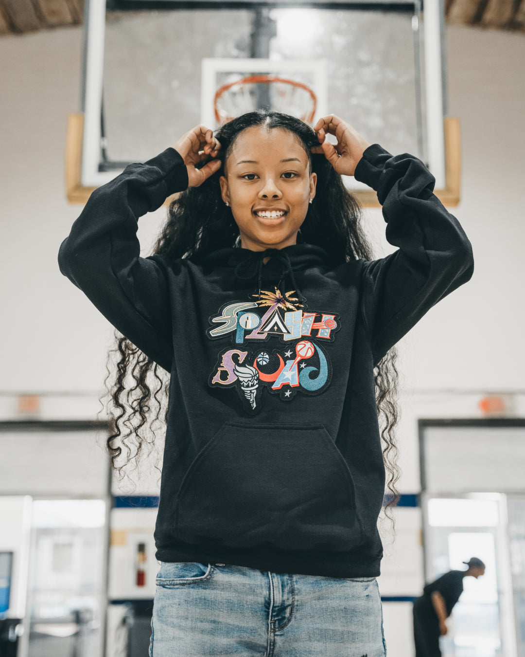 Splash Squad "The W" Black Embroidered Hoodie