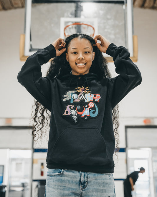 Splash Squad "The W" Black Embroidered Hoodie